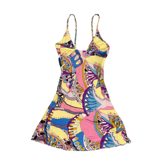 VESTIDO MINI HALTER - CIELO