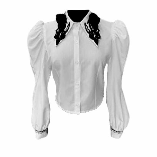 IMPRESIONANTE BLUSA DE MANGA LARGA CON BOTONES