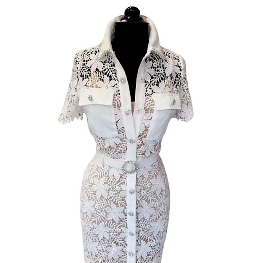 ROBE MIDI BOUTONNÉE