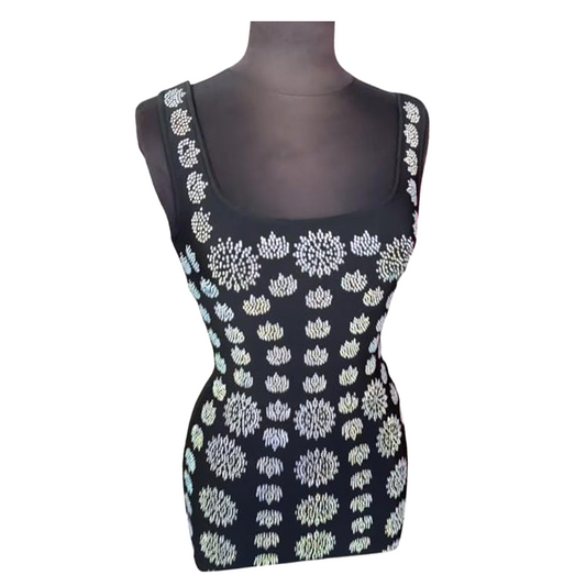 IMPRESIONANTE VESTIDO MIDI NEGRO