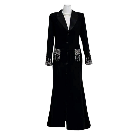 IMPRESIONANTE VESTIDO BLAZER LARGO