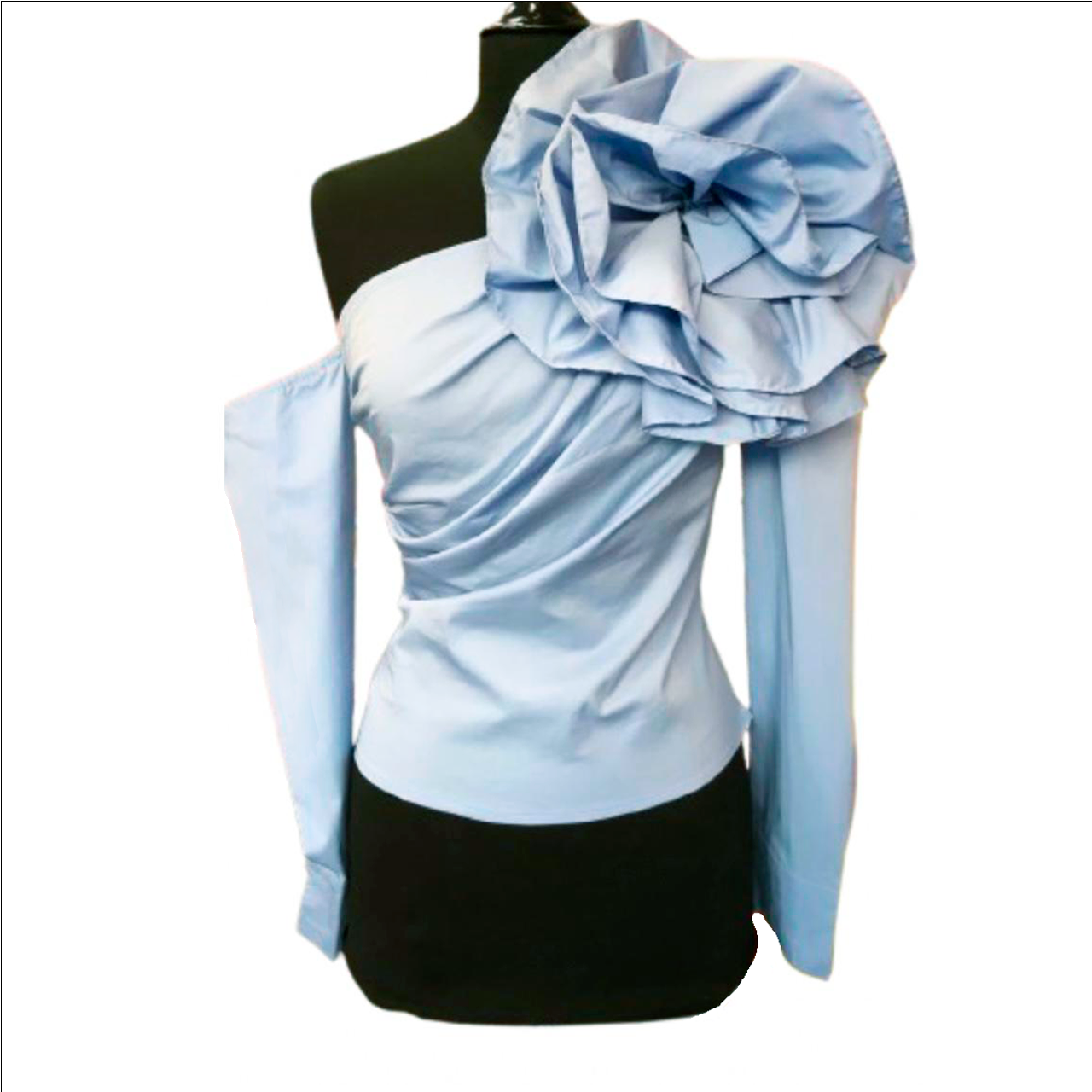 HAUT À MANCHES LONGUES ASYMÉTRIQUE