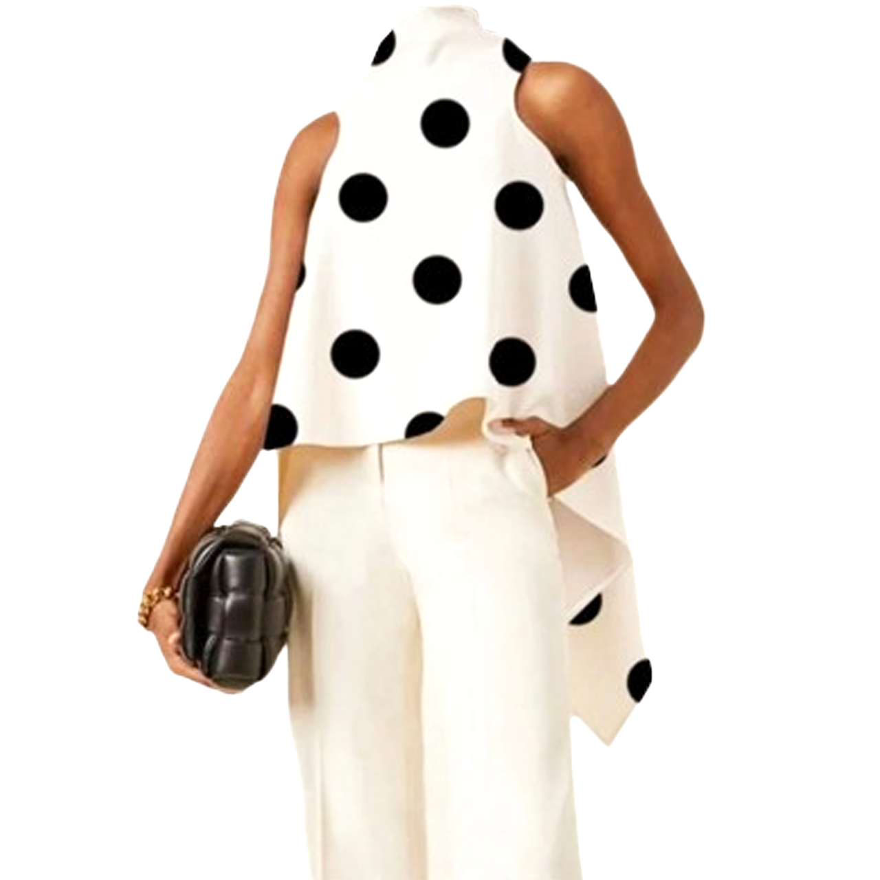 TOP ASIMÉTRICO SIN MANGAS