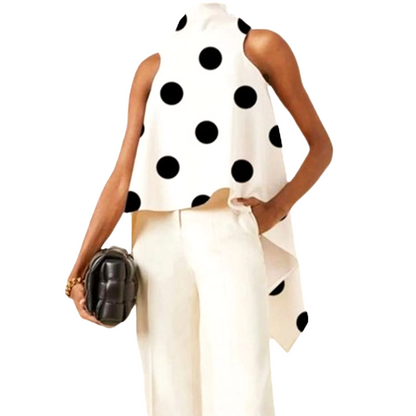 TOP ASIMÉTRICO SIN MANGAS