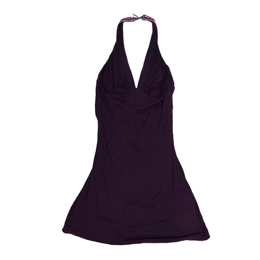 VESTIDO MINI HALTER - CIELO