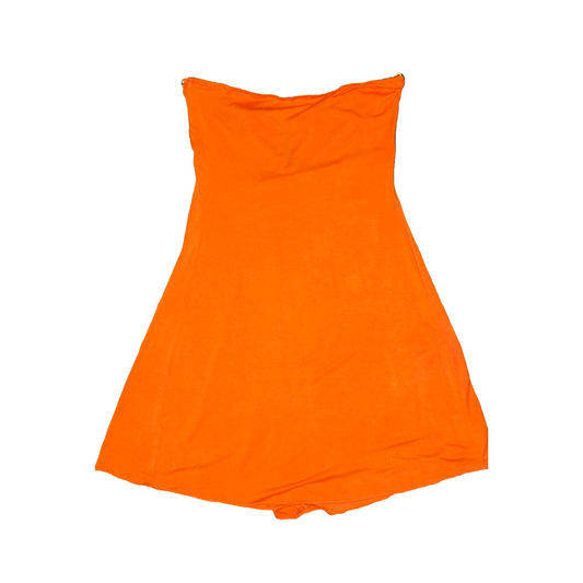 VESTIDO MINI SIN TIRANTES - CIELO