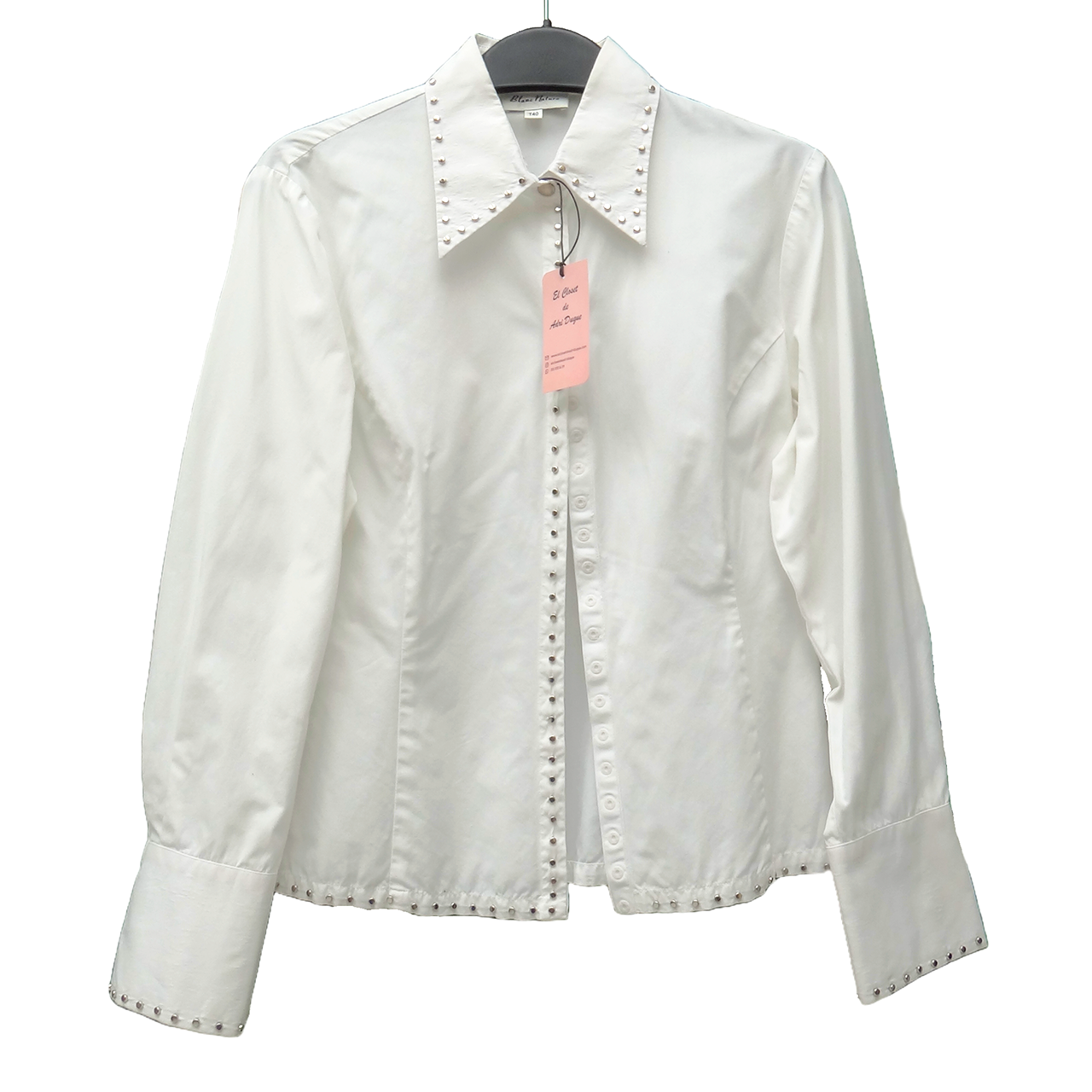 CHEMISE À MANCHES LONGUES CLOUTÉE