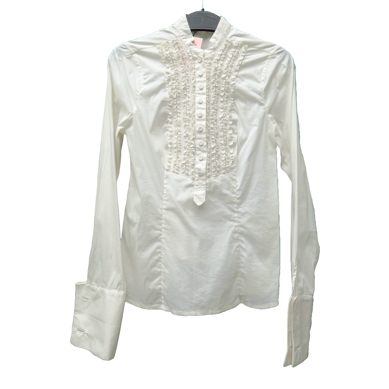 HAUT À MANCHES LONGUES À VOLANTS