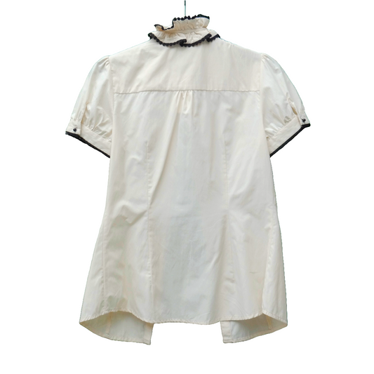 SHORT SLEEVE RUFFLE TOP