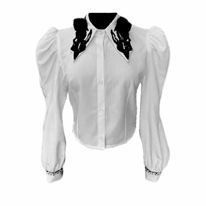 STUNNING LONG-SLEEVE BUTTON-DOWN BLOUSE