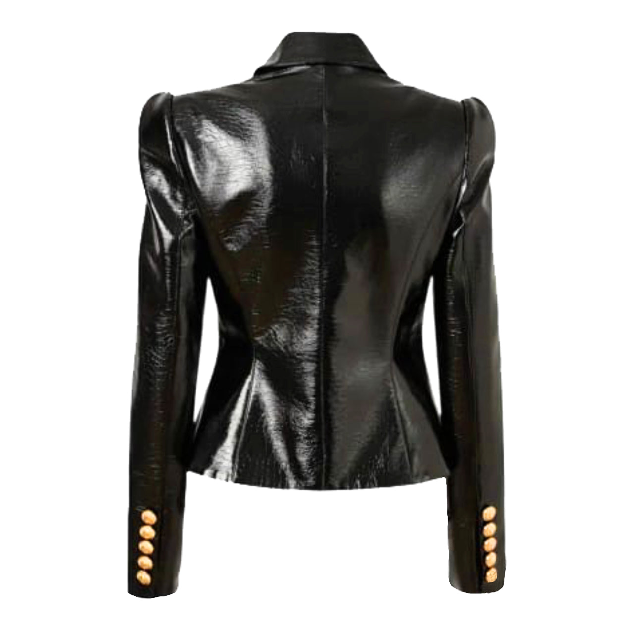 STUNNING DOUBLE-BREASTED LEATHER JACKET