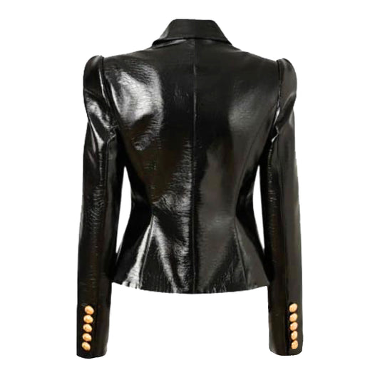 SUPERBE VESTE EN CUIR CROISÉE