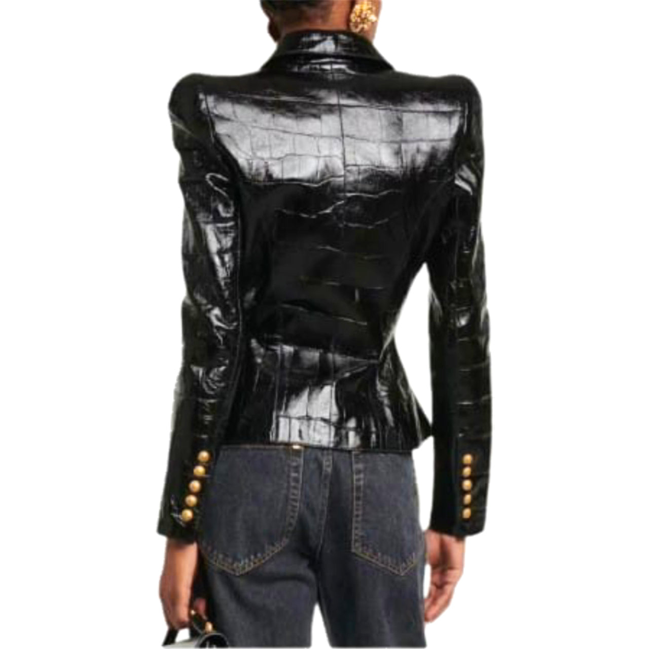 STUNNING DOUBLE-BREASTED LEATHER JACKET