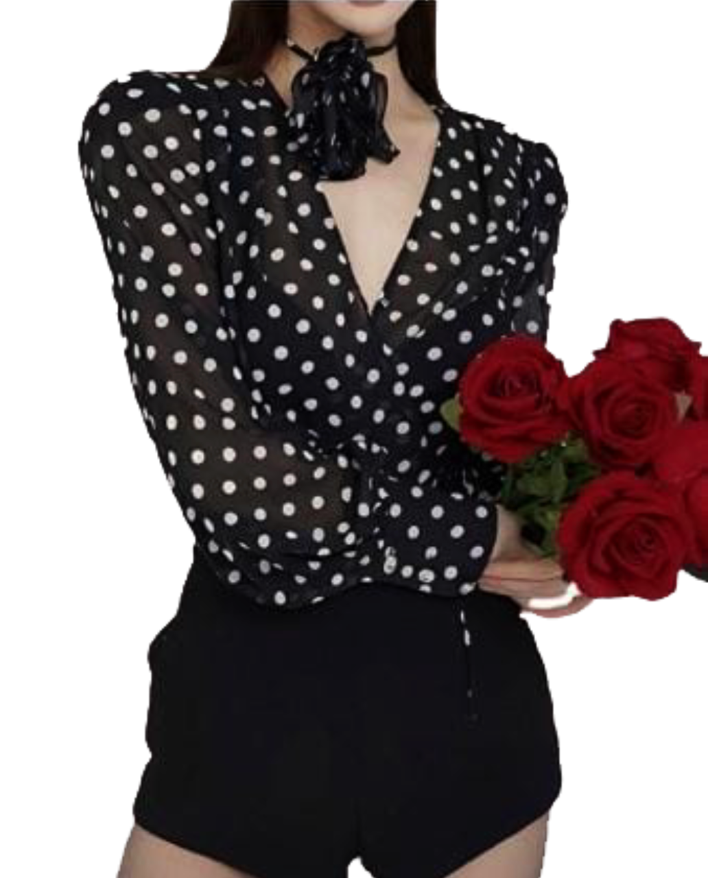 CONJUNTO DE BLUSA Y SHORT DE LUNARES