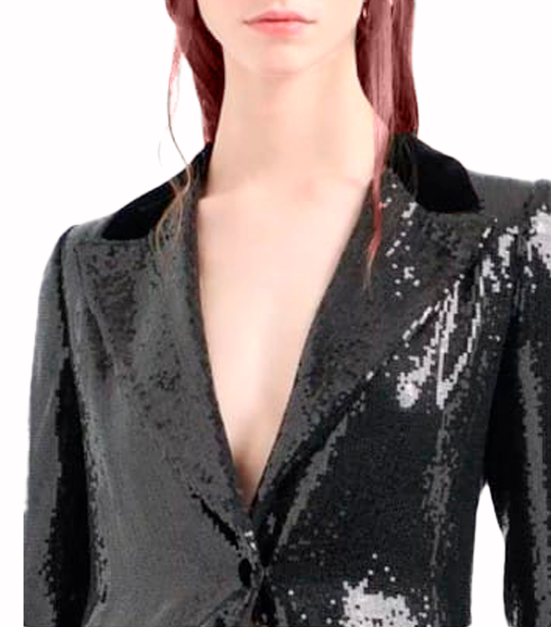 CONJUNTO DE BLAZER Y PANTALÓN CON SECUENCIA