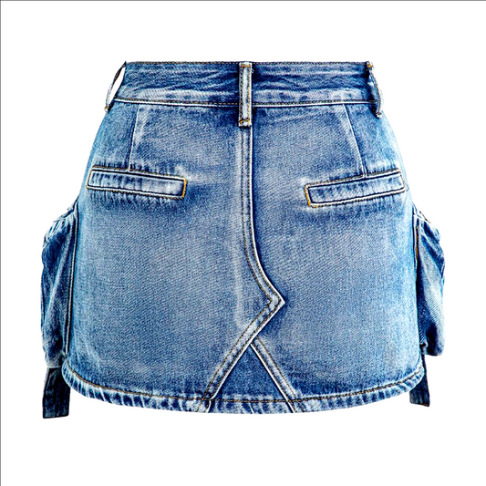 MINIFALDA CARGO LAVADA A LA PIEDRA