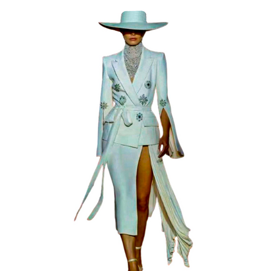 MIDI - BLAZER CON ADORNOS DE VESTIDO