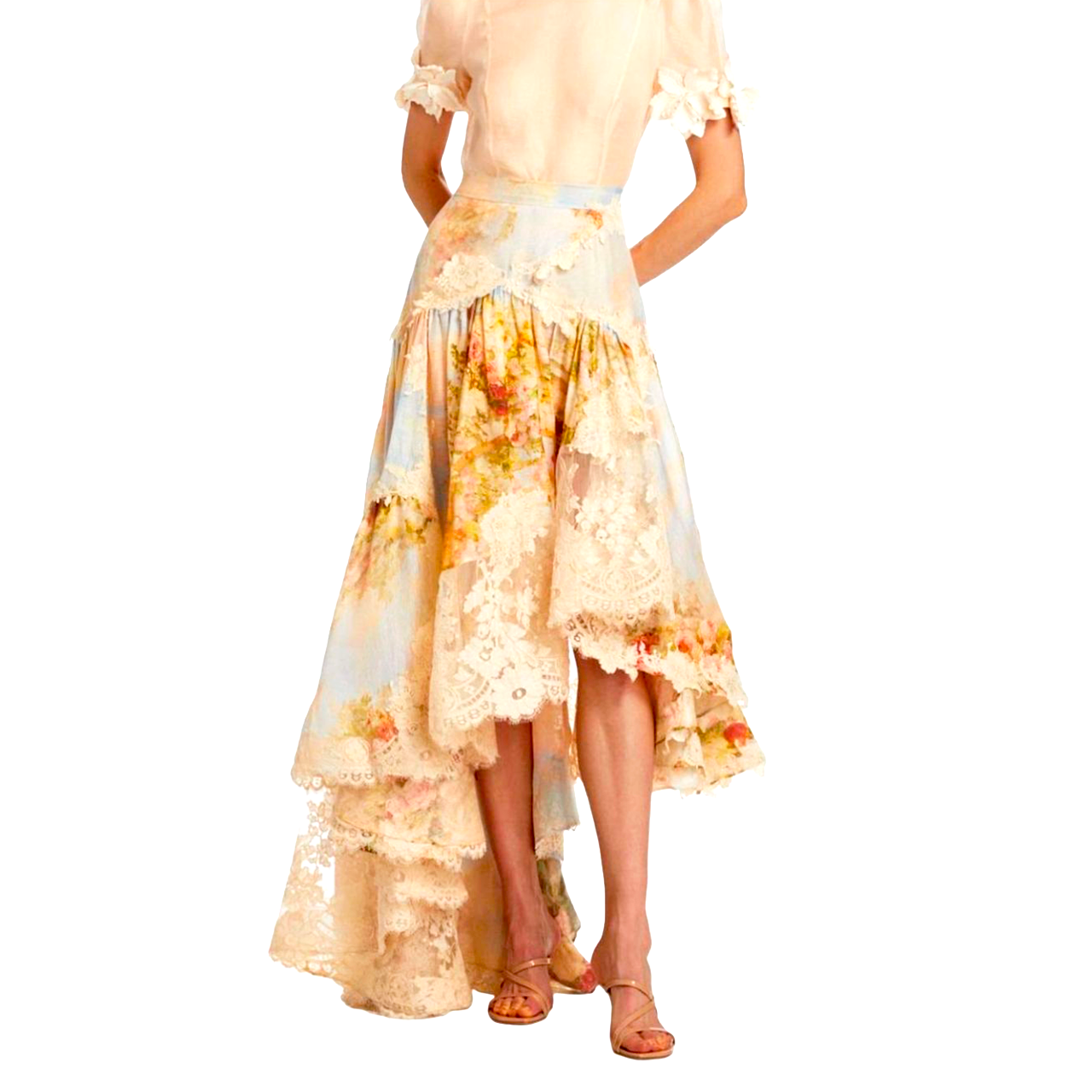 FALDA LARGA ASIMÉTRICA CON CLASE