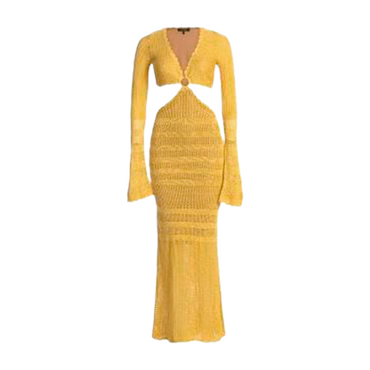 ATREVIDO Y HERMOSO - ELEGANCIA DE CROCHET AMARILLO MOSTAZA