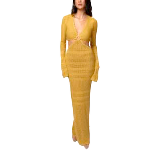 BOLD & BEAUTIFUL - MUSTARD YELLOW CROCHET ELEGANCE