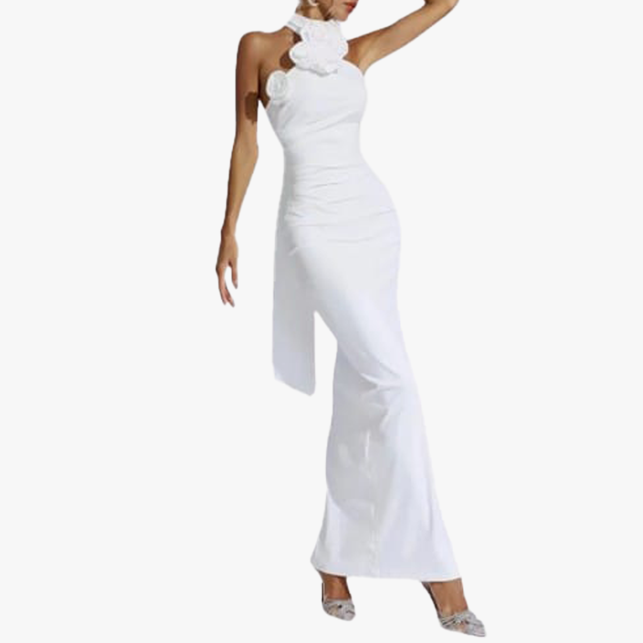 CLASSY HALTER LONG DRESS