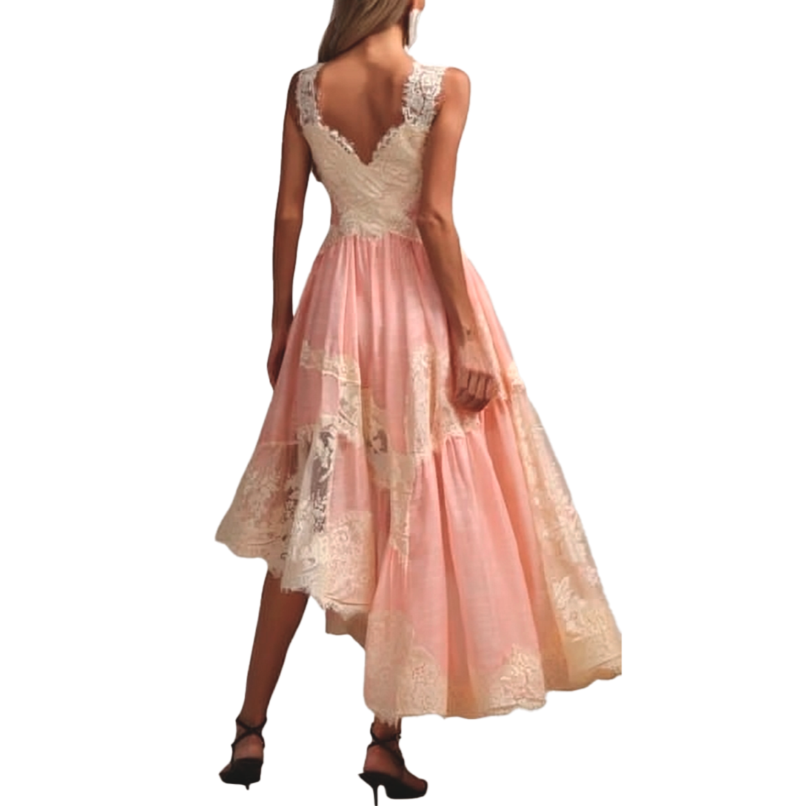 ASYMMETRIC LACE DRESS