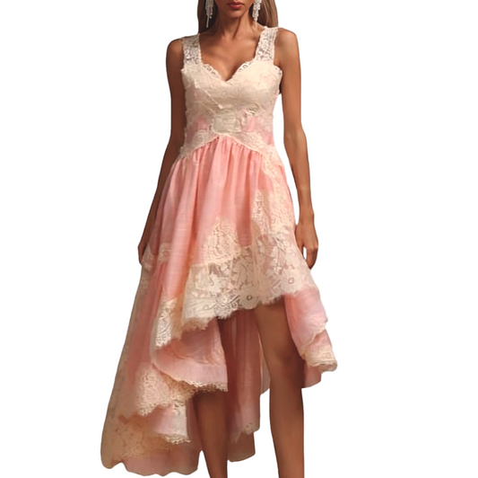ASYMMETRIC LACE DRESS