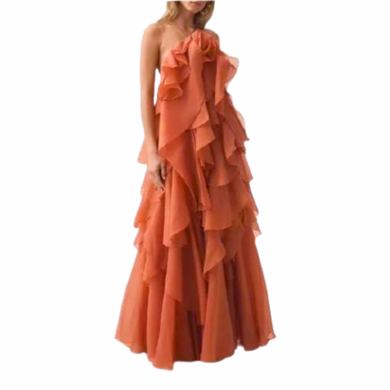 STUNNING TERRACOTTA HALTER DRESS
