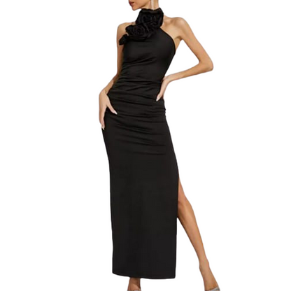 CLASSY HALTER LONG DRESS