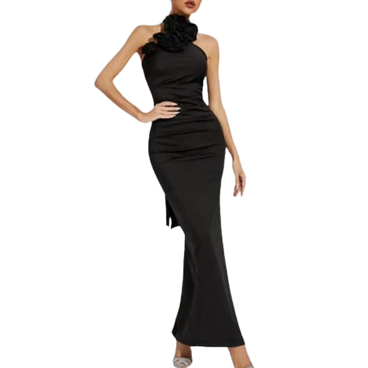 CLASSY HALTER LONG DRESS